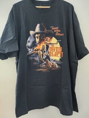 New Fright Rags The Devil's Rejects Graphic Tee - Black with Orange Print, 4XL